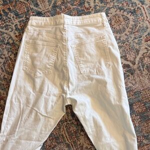 LOFT Cream Flare Jeans